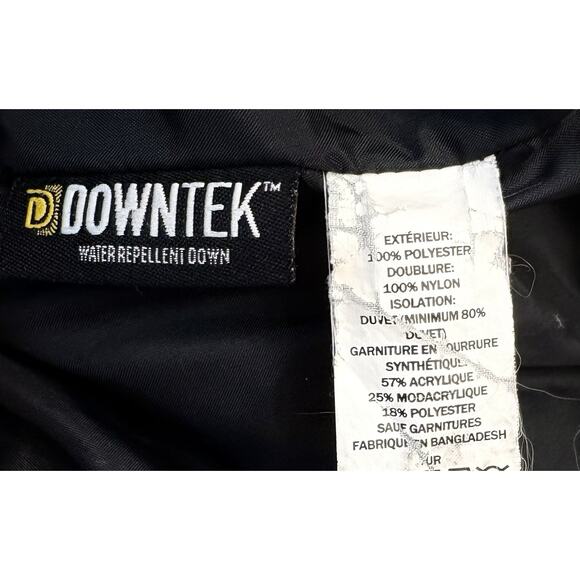 LL Bean Women's Down Tek Puffer Jacket Black Hooded Size XL Detachable Hood - Picture 6 of 6